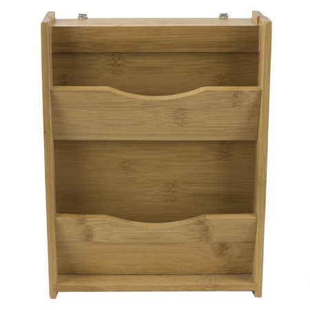 Home Basics Bamboo Letter Rack with Key Box, Natural LR01057